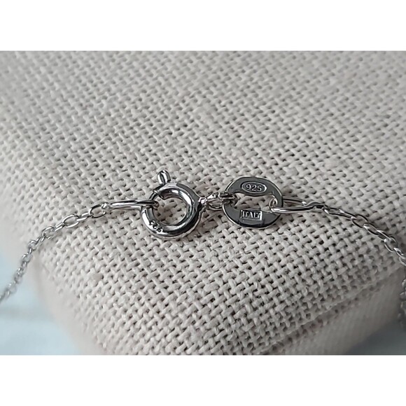 925 Sterling Silver Diamond Accent Elephant Pendant Necklace, Vintage - Picture 6 of 10